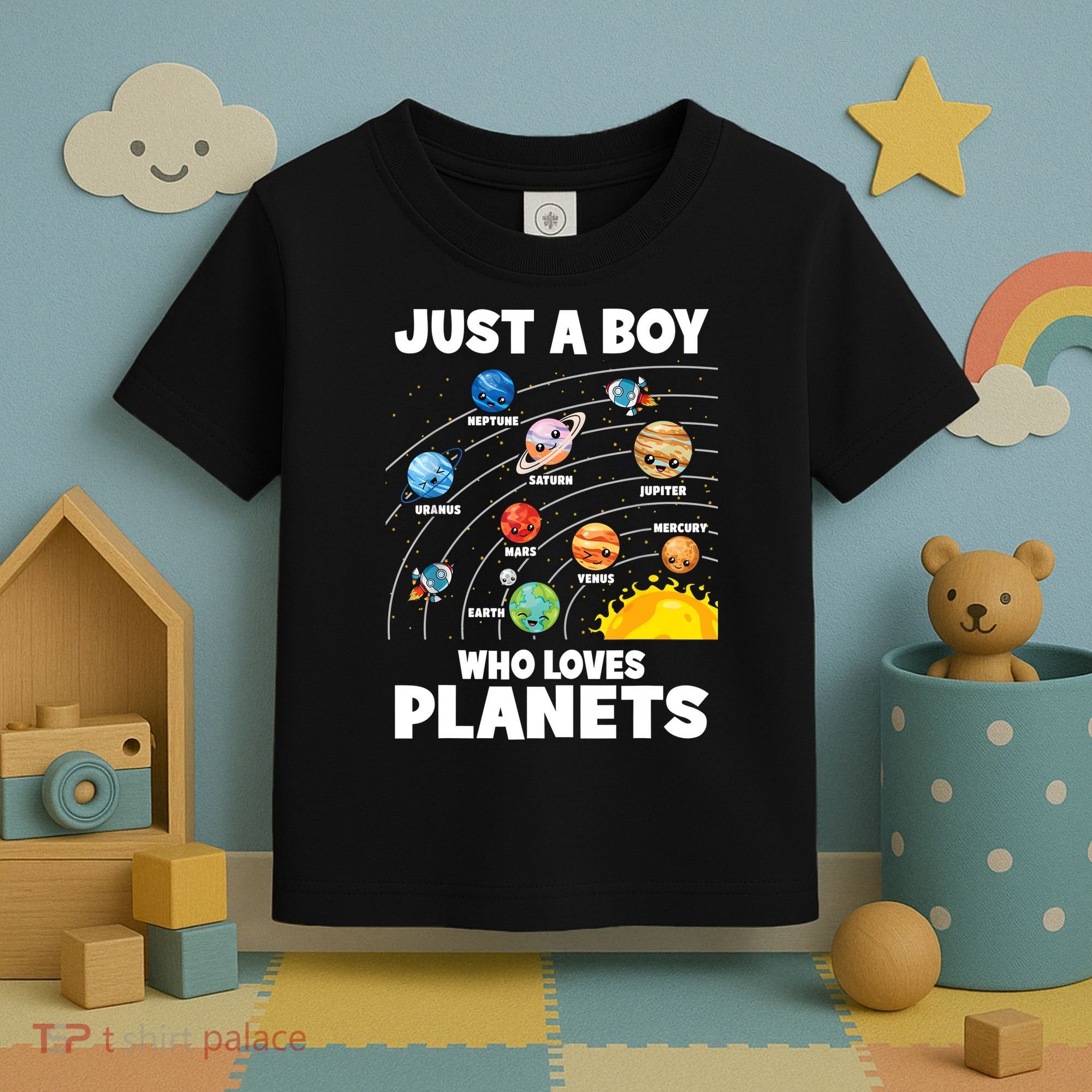 Just A Boy Who Loves Planets Solar System Astrology Space Toddler T-Shirt