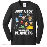 Just A Boy Who Loves Planets Solar System Astrology Space Kids Long Sleeve Shirt thumb 0