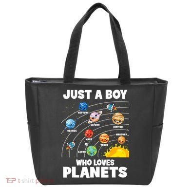 Just A Boy Who Loves Planets Solar System Astrology Space Tote Bag