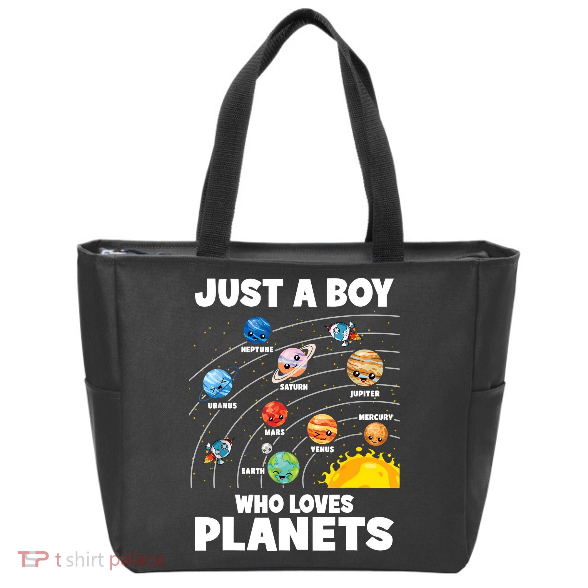 Just A Boy Who Loves Planets Solar System Astrology Space Tote Bag