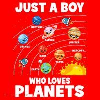Just A Boy Who Loves Planets Solar System Astrology Space Santa Hat thumb 1