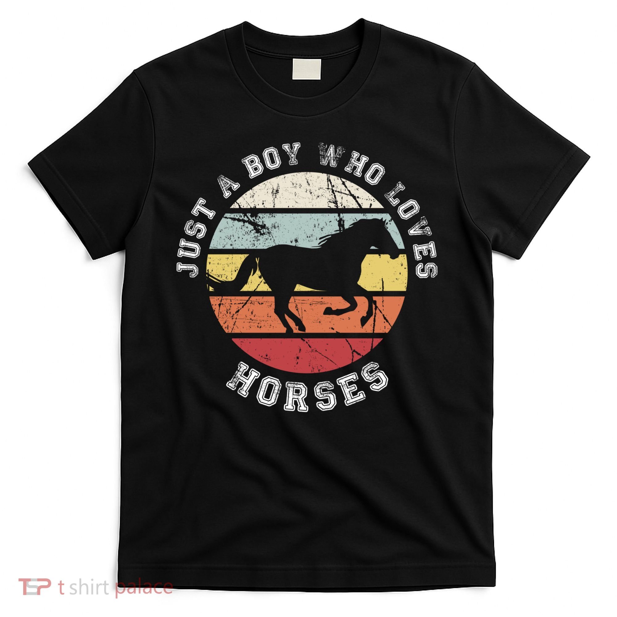 Just A Boy Who Loves Horses Cool Gift Horse Gift T-Shirt
