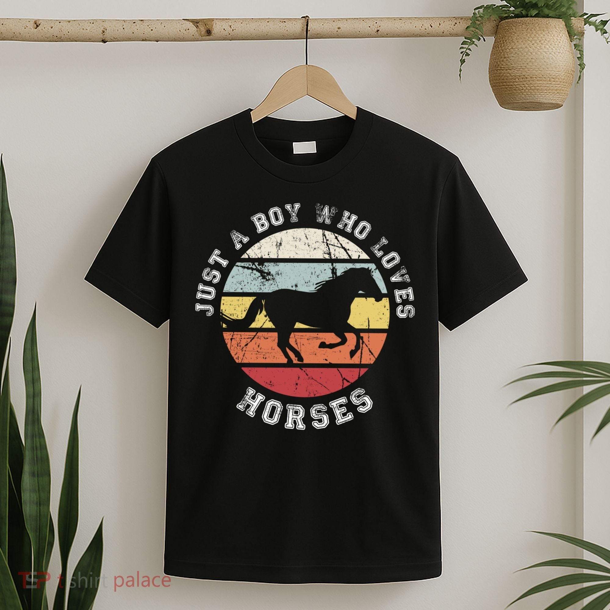 Just A Boy Who Loves Horses Cool Gift Horse Gift T-Shirt