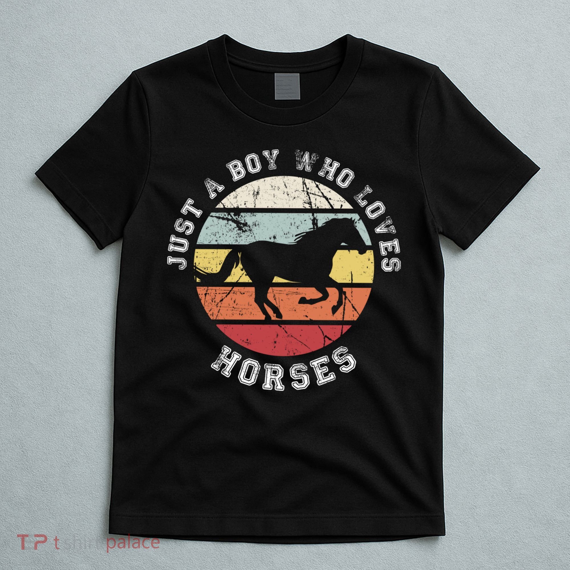 Just A Boy Who Loves Horses Cool Gift Horse Gift T-Shirt