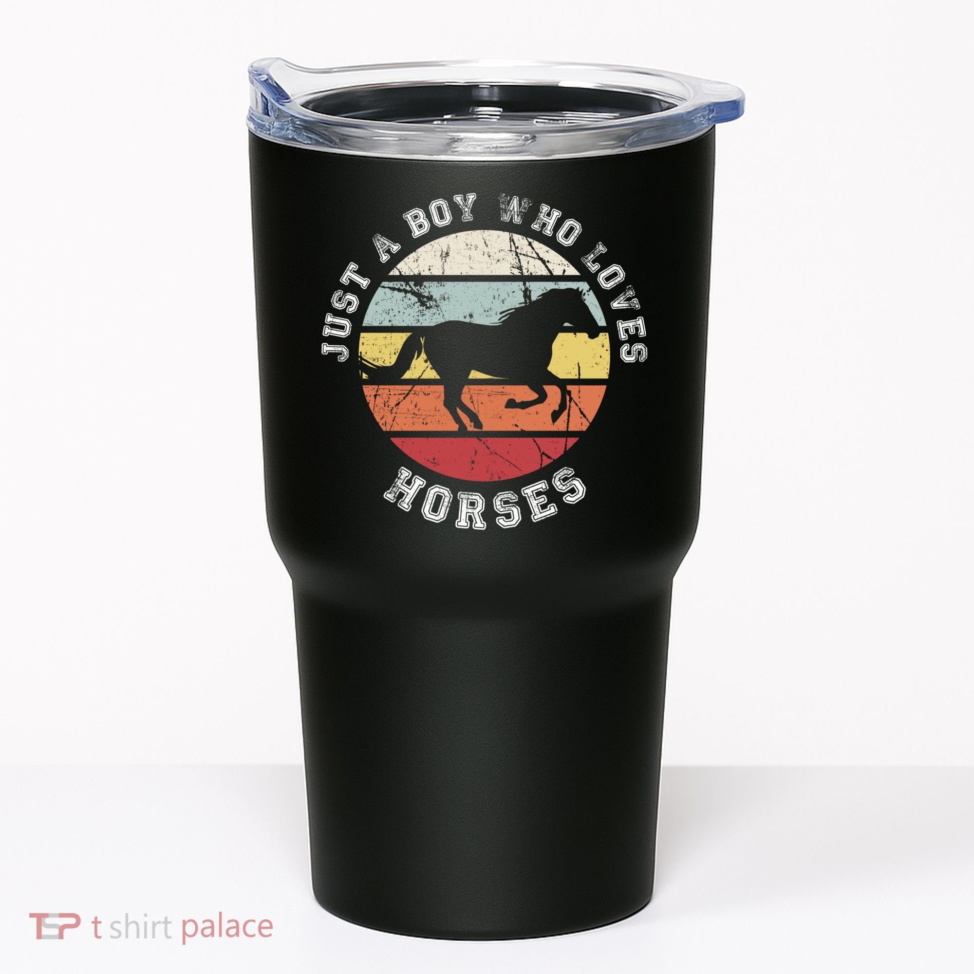 Just A Boy Who Loves Horses Cool Gift Horse Gift Tumbler