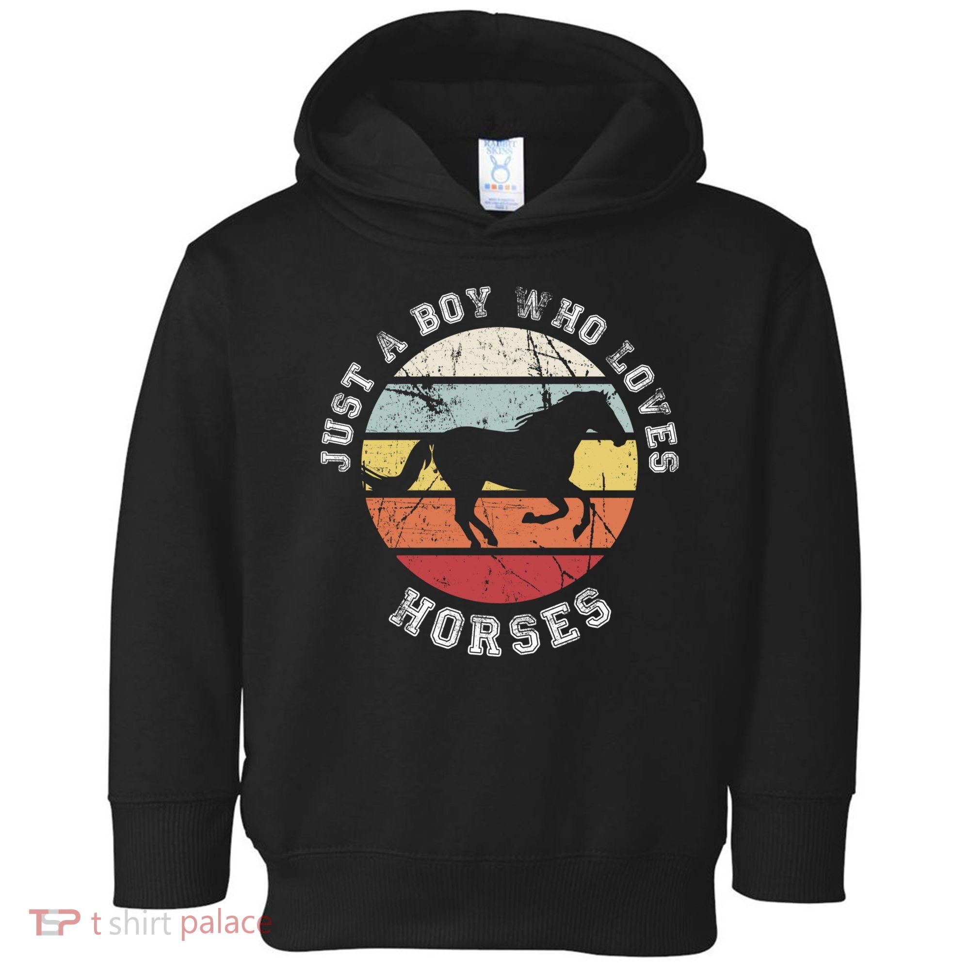 Just A Boy Who Loves Horses Cool Gift Horse Gift Toddler Hoodie