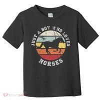 Just A Boy Who Loves Horses Cool Gift Horse Gift Toddler T-Shirt thumb 0