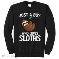 Just A Boy Who Loves Sloths Sloth Lover Sweatshirt thumb 0