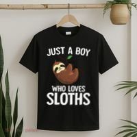 Just A Boy Who Loves Sloths Sloth Lover T-Shirt thumb 2