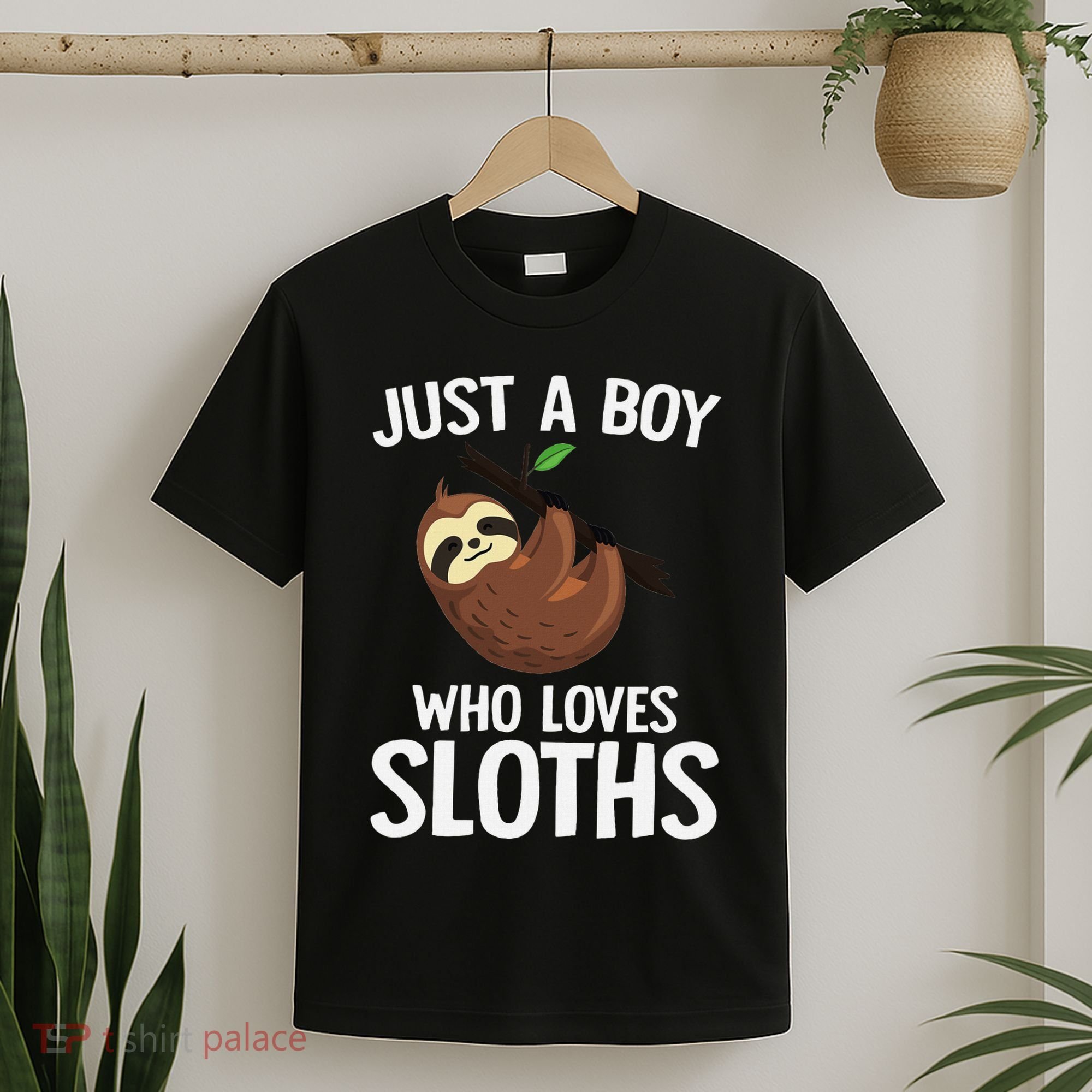 Just A Boy Who Loves Sloths Sloth Lover T-Shirt
