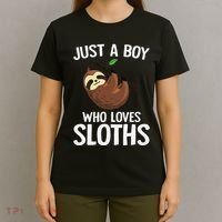 Just A Boy Who Loves Sloths Sloth Lover T-Shirt thumb 4