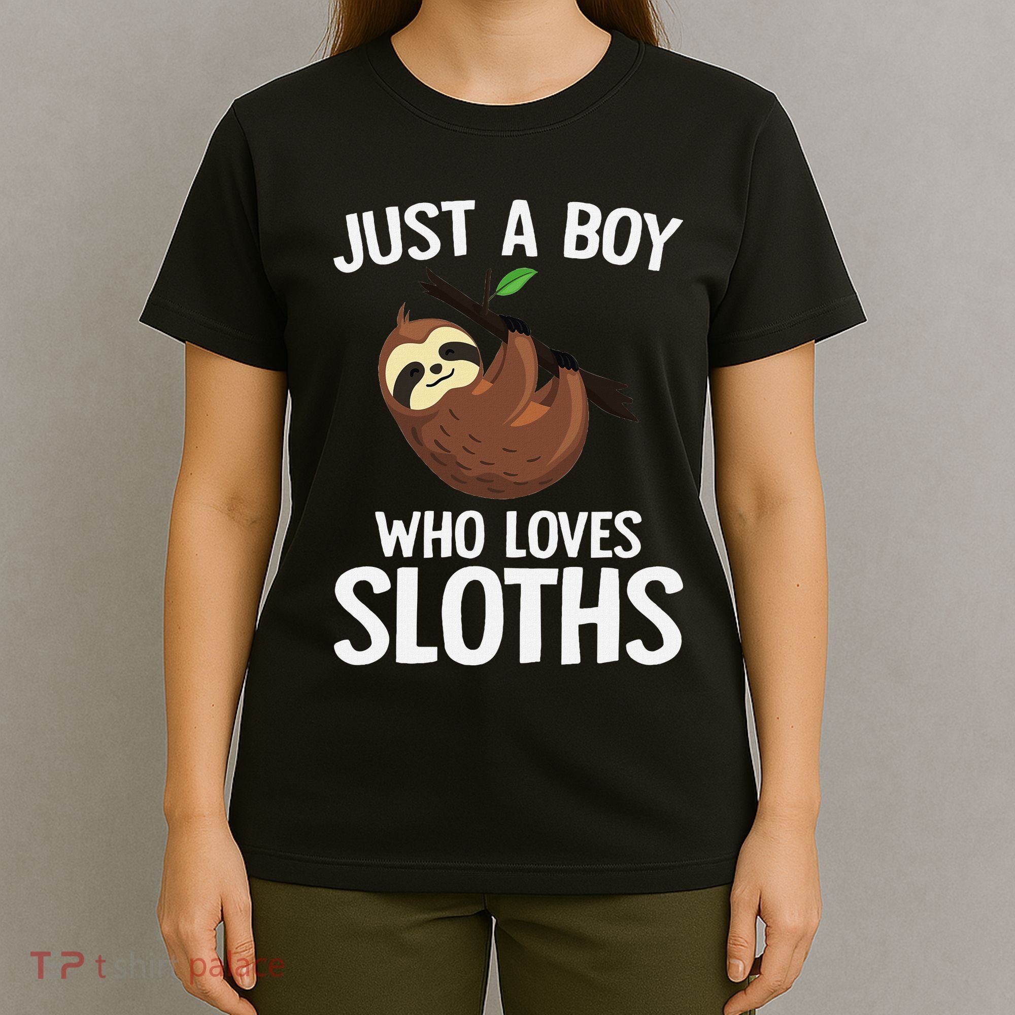 Just A Boy Who Loves Sloths Sloth Lover T-Shirt