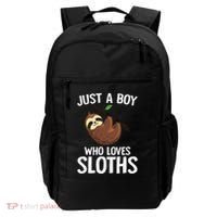 Just A Boy Who Loves Sloths Sloth Lover Backpack thumb 0