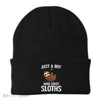 Just A Boy Who Loves Sloths Sloth Lover Beanie thumb 0
