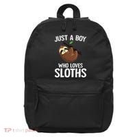 Just A Boy Who Loves Sloths Sloth Lover 16 in Basic Backpack thumb 0