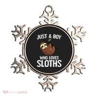 Just A Boy Who Loves Sloths Sloth Lover Ornament thumb 0