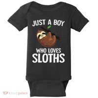 Just A Boy Who Loves Sloths Sloth Lover Baby Bodysuit thumb 0