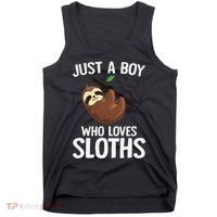 Just A Boy Who Loves Sloths Sloth Lover Tank Top thumb 0