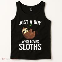 Just A Boy Who Loves Sloths Sloth Lover Tank Top thumb 2