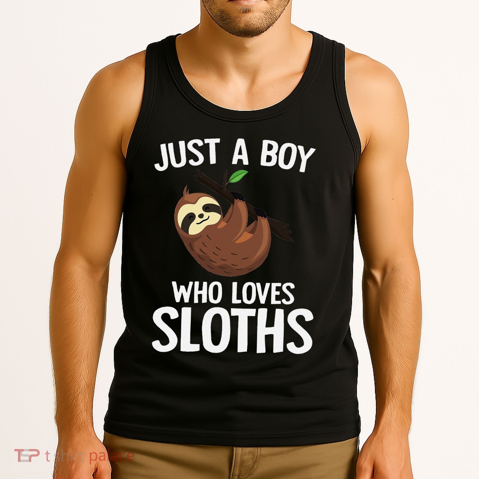 Just A Boy Who Loves Sloths Sloth Lover Tank Top