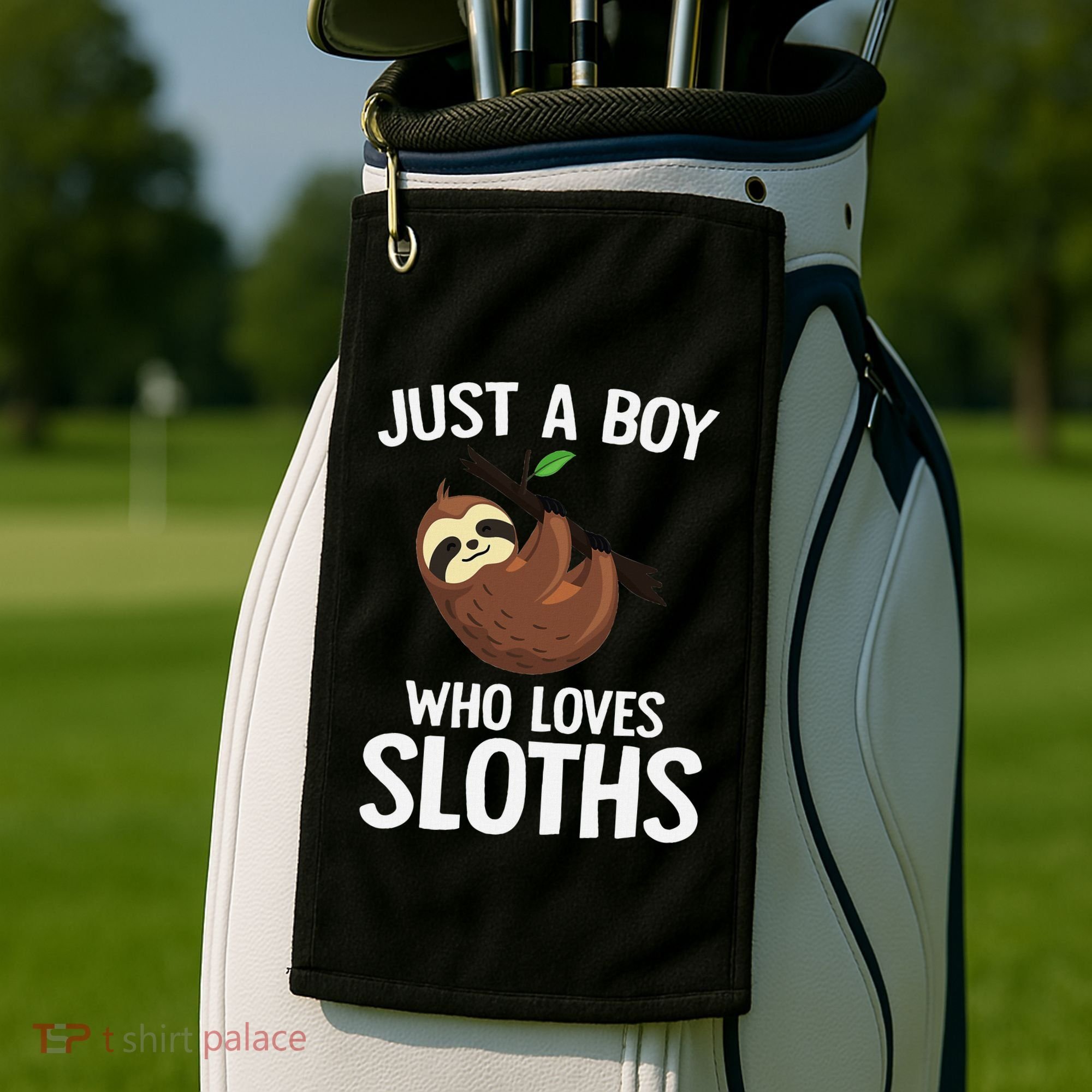 Just A Boy Who Loves Sloths Sloth Lover Golf Towel