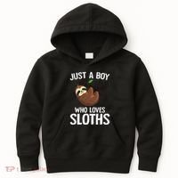 Just A Boy Who Loves Sloths Sloth Lover Kids Hoodie thumb 0