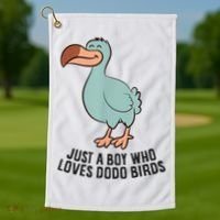 Just A Boy Who Loves Dodo Birds Golf Towel thumb 1