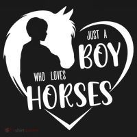 Just A Boy Who Loves Horses Boys Equestrian Horse Lover Gift T-Shirt thumb 7