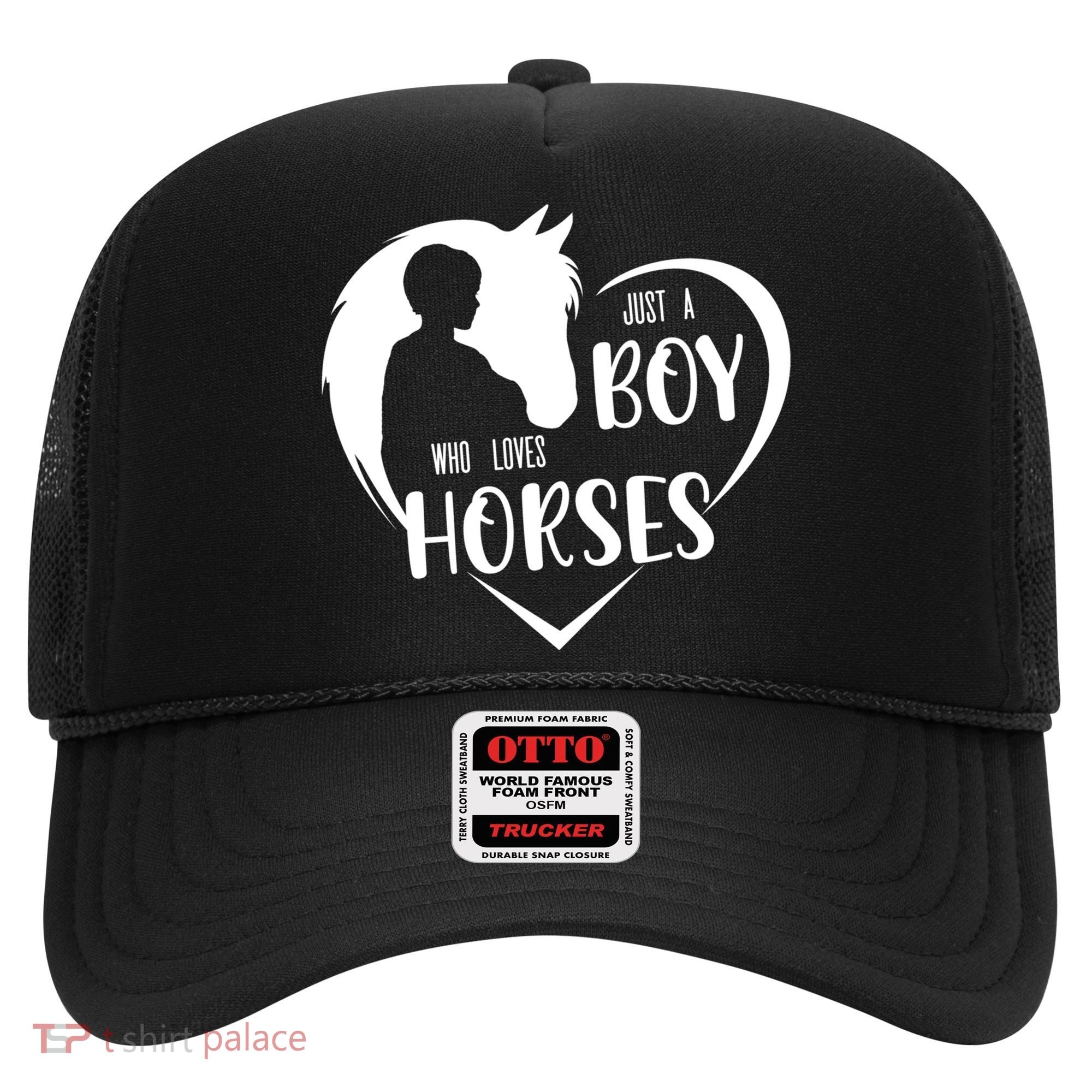 Just A Boy Who Loves Horses Boys Equestrian Horse Lover Gift Hat