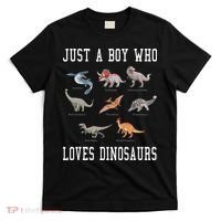 Just A Boy Who Loves Dinosaurs Gifts For Paleontologist T-Shirt thumb 0