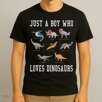Just A Boy Who Loves Dinosaurs Gifts For Paleontologist T-Shirt thumb 3