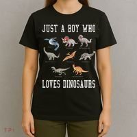 Just A Boy Who Loves Dinosaurs Gifts For Paleontologist T-Shirt thumb 4