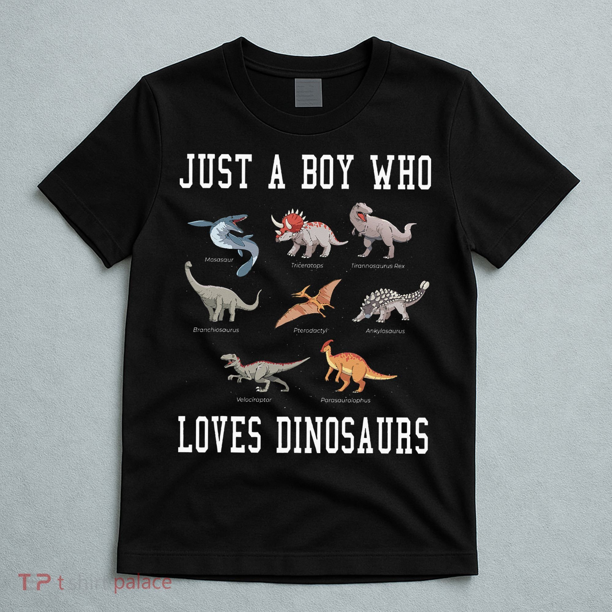 Just A Boy Who Loves Dinosaurs Gifts For Paleontologist T-Shirt