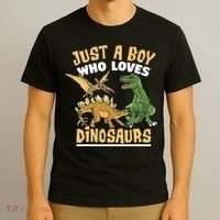 Just A Boy Who Loves Dinosaurs Schoolboys And Paleontologist T-Shirt thumb 3