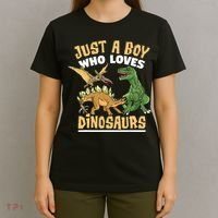 Just A Boy Who Loves Dinosaurs Schoolboys And Paleontologist T-Shirt thumb 4