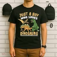 Just A Boy Who Loves Dinosaurs Schoolboys And Paleontologist T-Shirt thumb 6