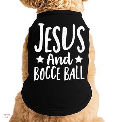 Jesus And Bocce Ball Gift Doggie Tank