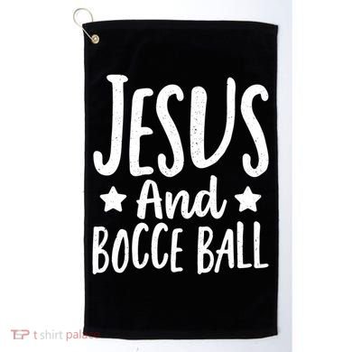 Jesus And Bocce Ball Gift Golf Towel