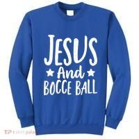 Jesus And Bocce Ball Gift Sweatshirt thumb 0