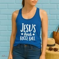 Jesus And Bocce Ball Gift Women's Tank Top thumb 2