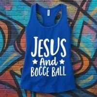 Jesus And Bocce Ball Gift Women's Tank Top thumb 3