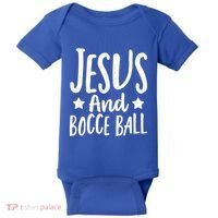 Jesus And Bocce Ball Gift Baby Bodysuit thumb 0
