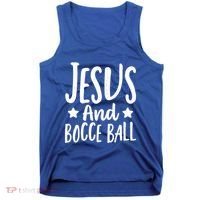 Jesus And Bocce Ball Gift Tank Top thumb 0