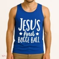 Jesus And Bocce Ball Gift Tank Top thumb 3