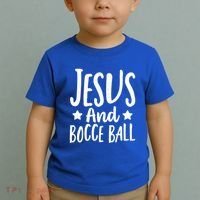 Jesus And Bocce Ball Gift Toddler T-Shirt thumb 2
