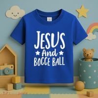 Jesus And Bocce Ball Gift Toddler T-Shirt thumb 3