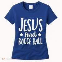 Jesus And Bocce Ball Gift Women's T-Shirt thumb 0