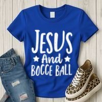 Jesus And Bocce Ball Gift Women's T-Shirt thumb 3