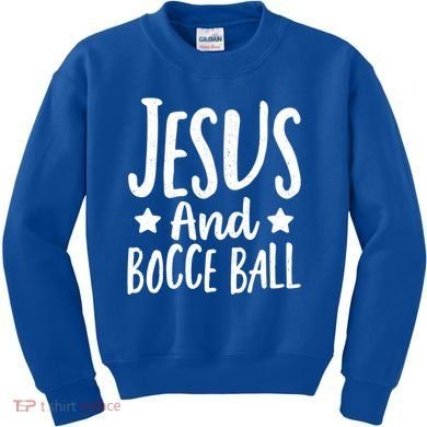 Jesus And Bocce Ball Gift Kids Sweatshirt