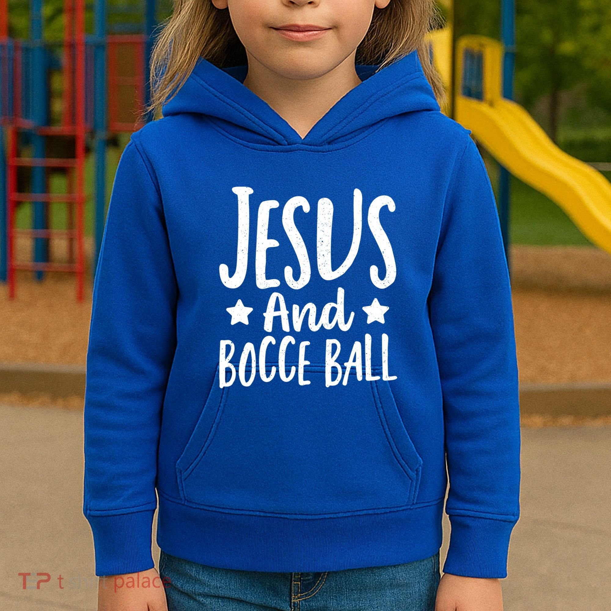 Jesus And Bocce Ball Gift Kids Hoodie